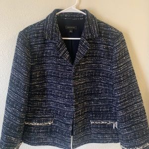 Ann Taylor Tweed Blazer in Large
